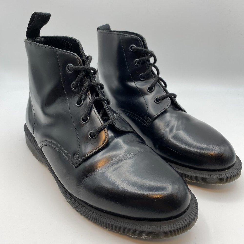 Dr. Marten's Emmeline Smooth Leather Lace Up Ankle Boots Womens US 9 BLACK Shoes